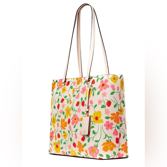 NWT Kate Spade Perfect Strawberry Garden Large Tote - Picture 6 of 8